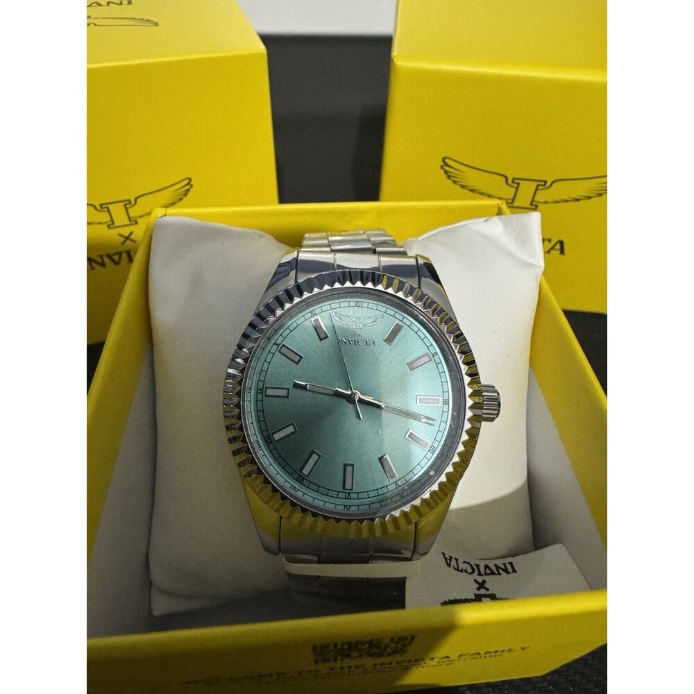 Invicta Specialty Men 40mm Metal Silver Light Blue dial